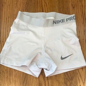 White nike pros